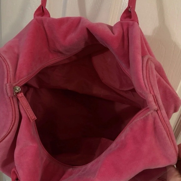 Vintage Y2K Limited Too Sleep Over Bag Hot Pink Velour Studded Girls Bag 💗💓 - Picture 4 of 8